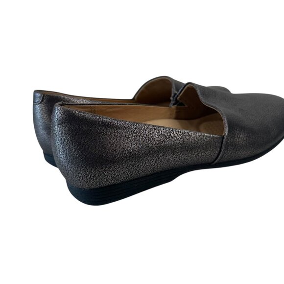 Dansko Larisa Womens Pewter Gray Metallic Leather Slip-On Loafers Size 36 Comfy - Picture 8 of 11